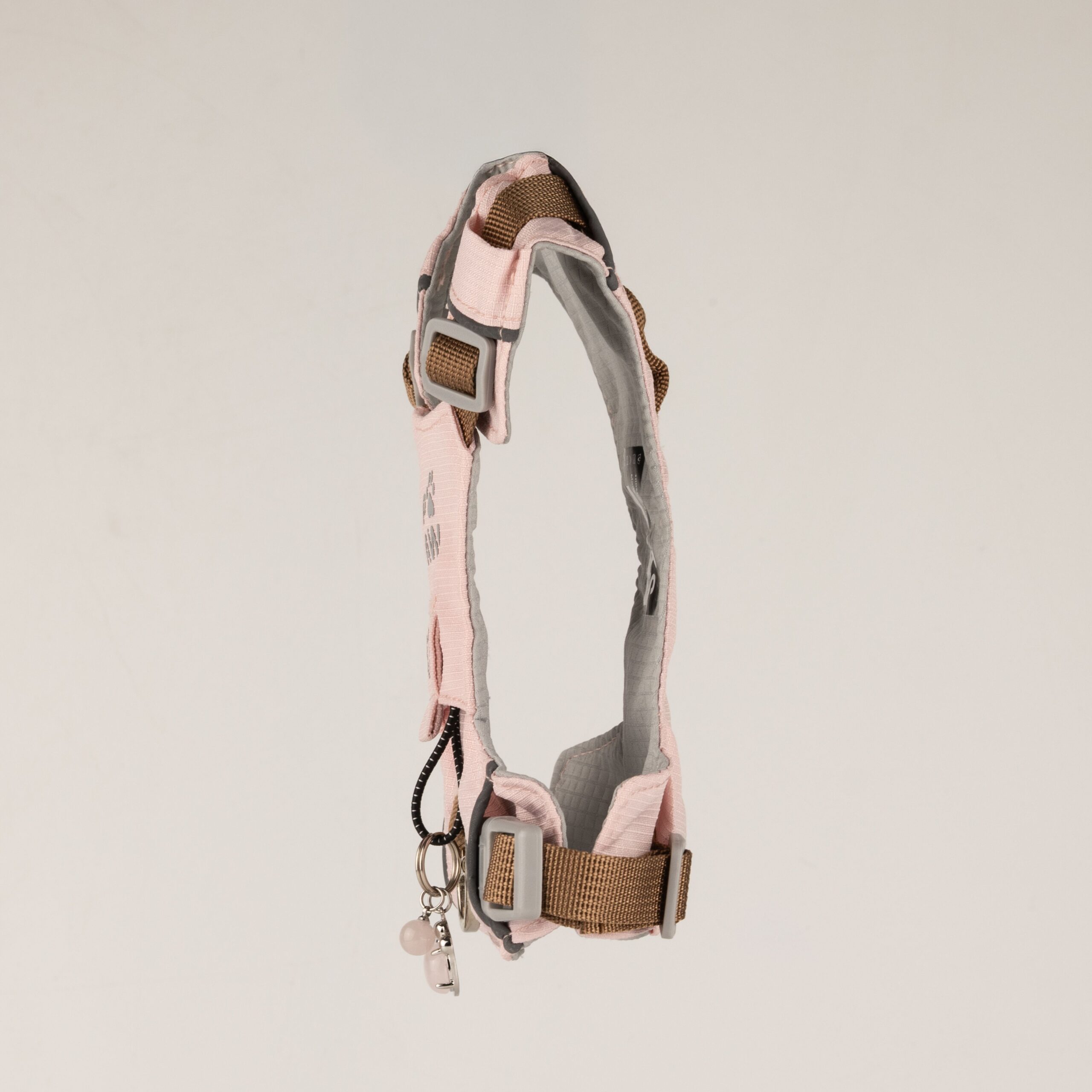 PAW - XS (2-4Kg) Dog Step-in Guardian Harness with Reflective Mesh - Soft Pink - Rose Quartz Charm - Image 3