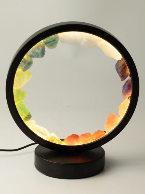 Gemstone Halo Lamp - 7 Chakra  - 7 Gems
