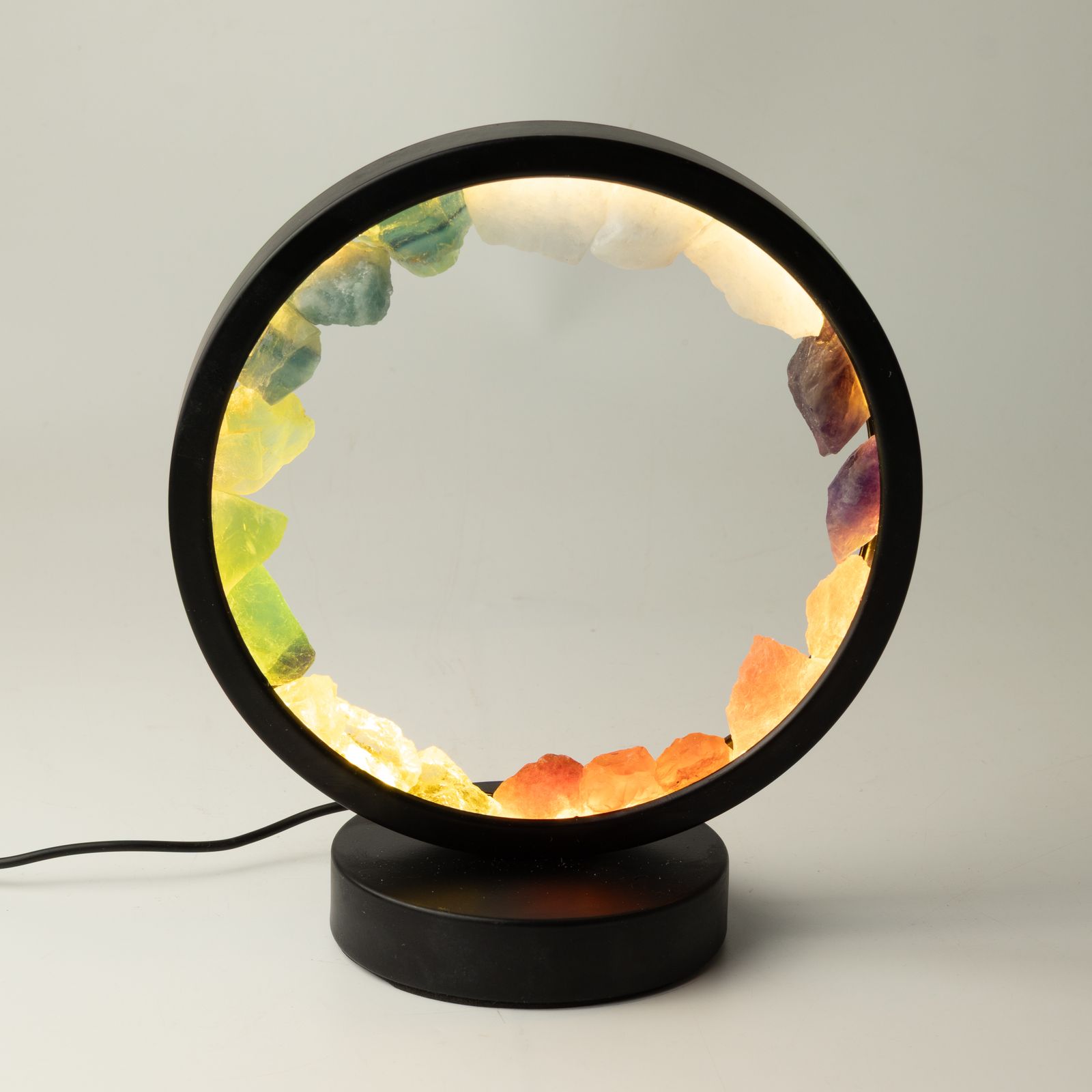 Gemstone Halo Lamp - 7 Chakra - 7 Gems
