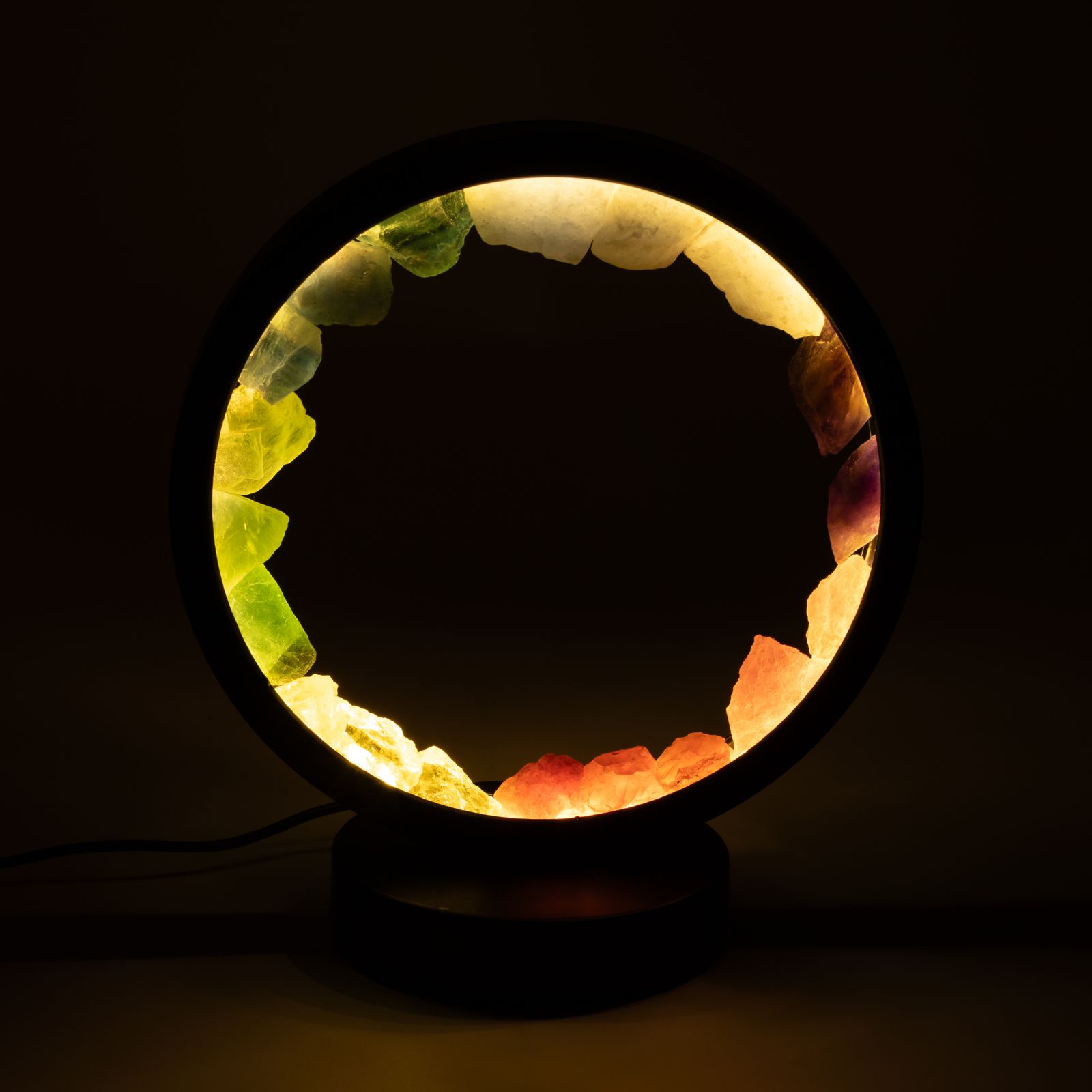 Gemstone Halo Lamp - 7 Chakra - 7 Gems - Image 4