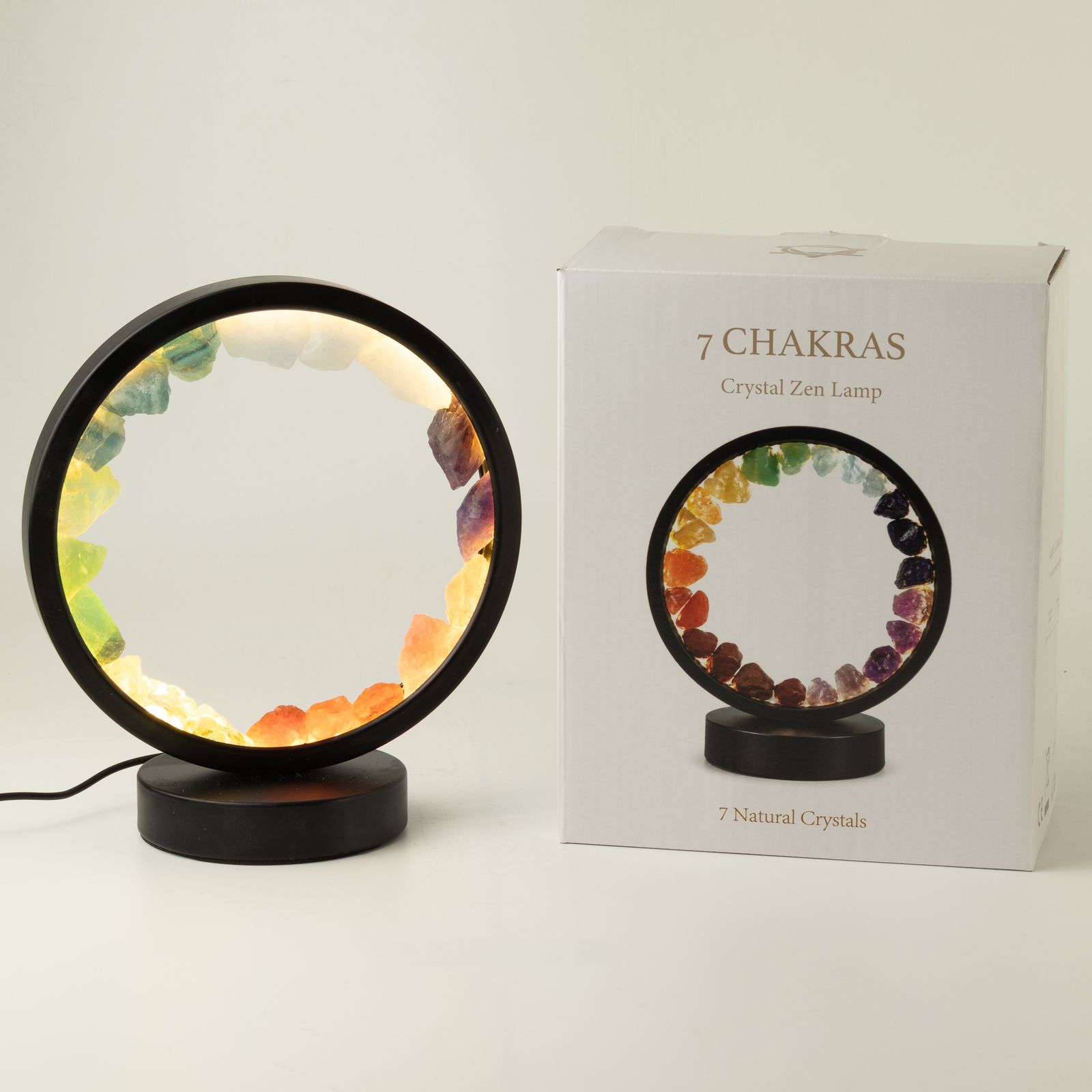 Gemstone Halo Lamp - 7 Chakra - 7 Gems - Image 3