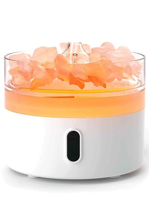 Himalayan Salt  Aroma Diffuser - Night Light - USB-C - Flame Effect ( salt included)