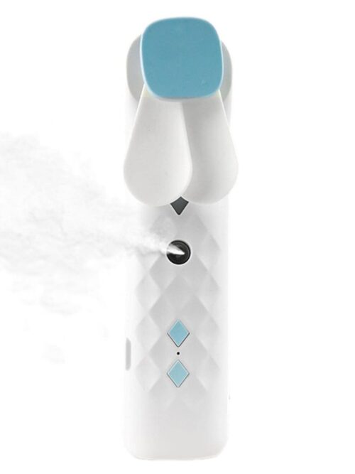 White Nano Mist Face Fan & Spray - USB chargable